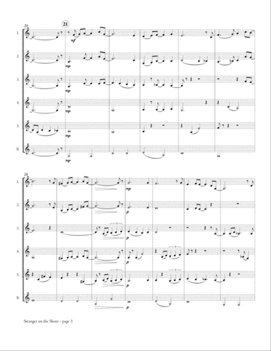 Stranger On The Shore Woodwind Ensemble scores gallery preview page 4