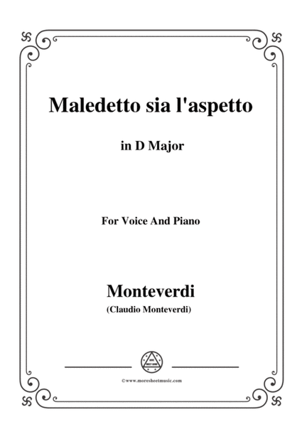 Monteverdi-Maledetto sia l’aspetto in F Major, for Voice and Piano image number null