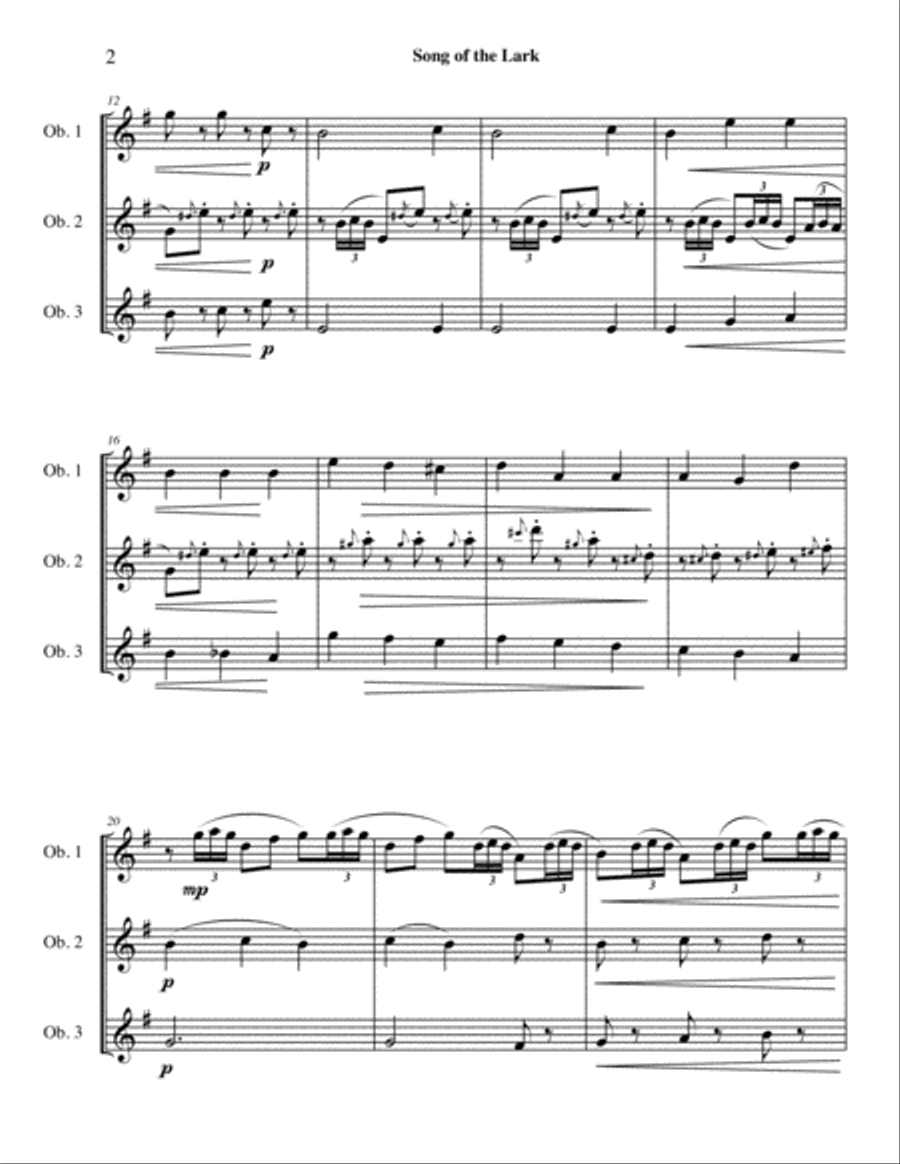 Oboe Trios for Intermediate Players image number null