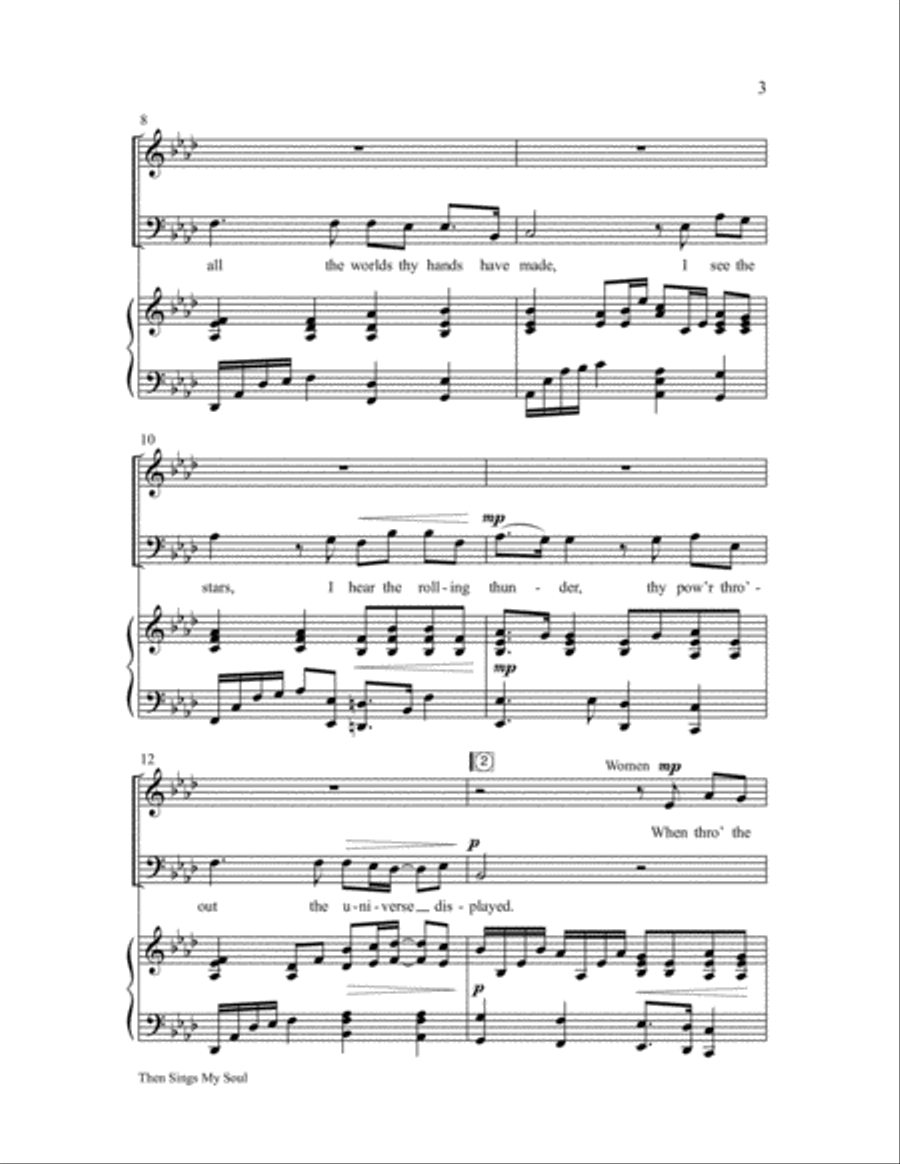 Then Sings My Soul (How Great Thou Art) 2-Part scores gallery preview page 4