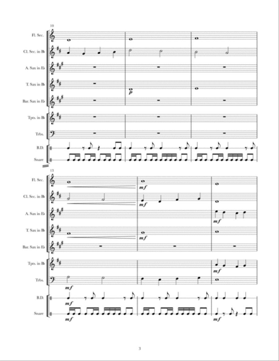 Grey Clouds and Silver Linings Concert Band scores gallery preview page 3