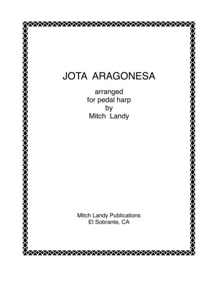Jota Aragonesa, arr. for pedal harp