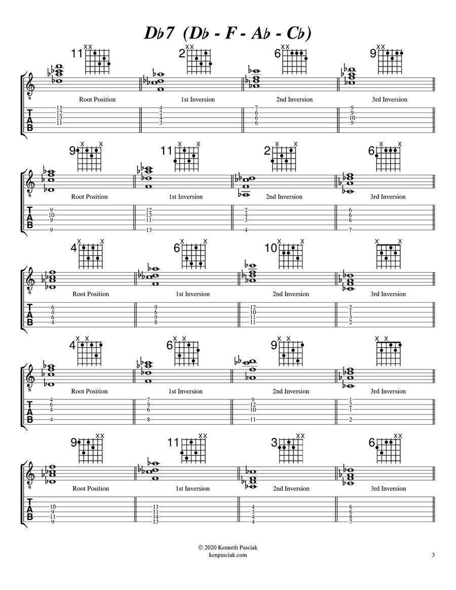 Essential Seventh Chords for Guitar Easy Guitar scores gallery preview page 6