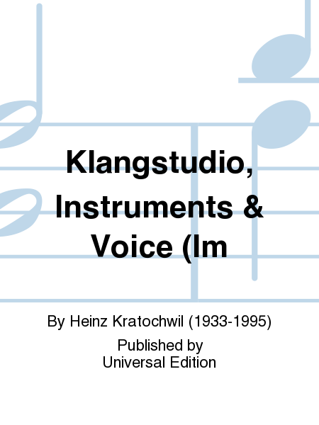 Klangstudio, Instruments & Voice (Im