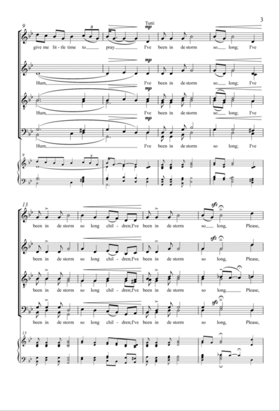 I've Been In De Storm So Long Divisi scores gallery preview page 2