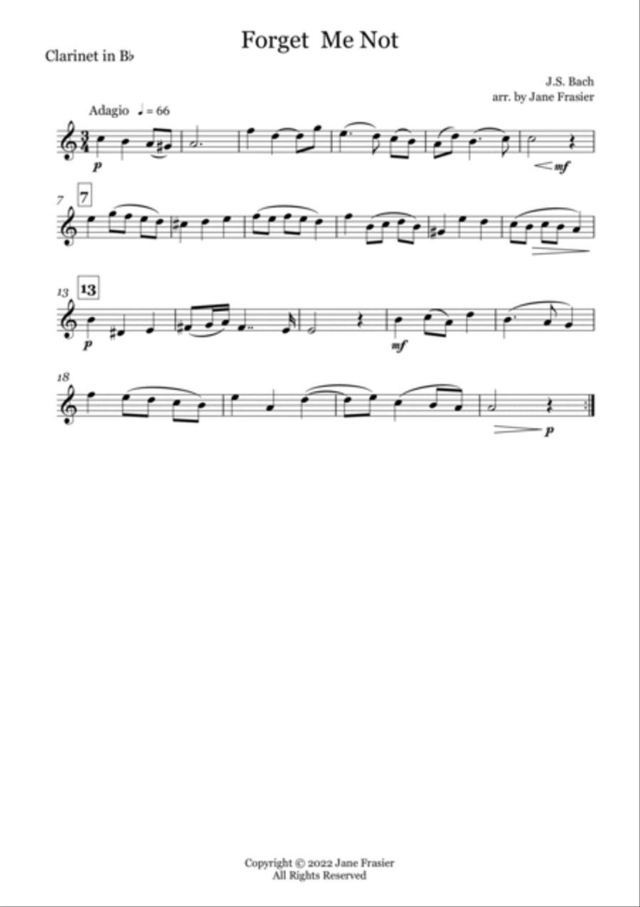 Forget Me Not (Vergiss mein nicht) Chamber Music scores gallery preview page 2