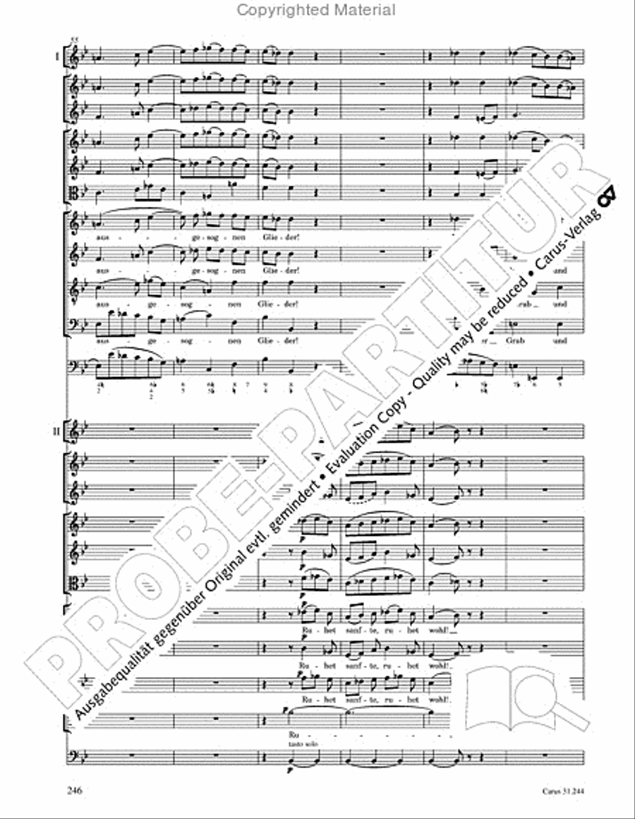 St. Matthew Passion (Matthaus-Passion) 4-Part scores gallery preview page 248