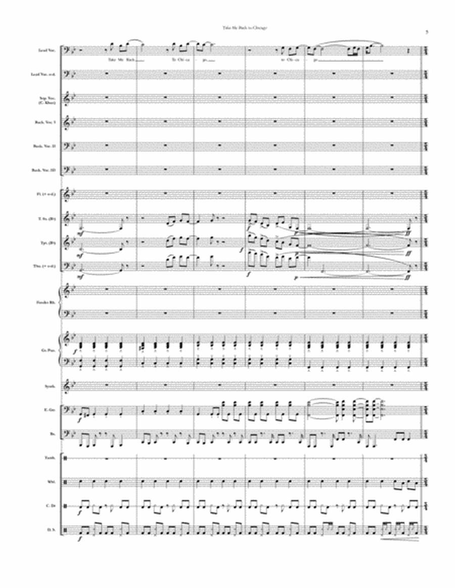Take Me Back to Chicago [by CHICAGO] (full score & set of parts) image number null