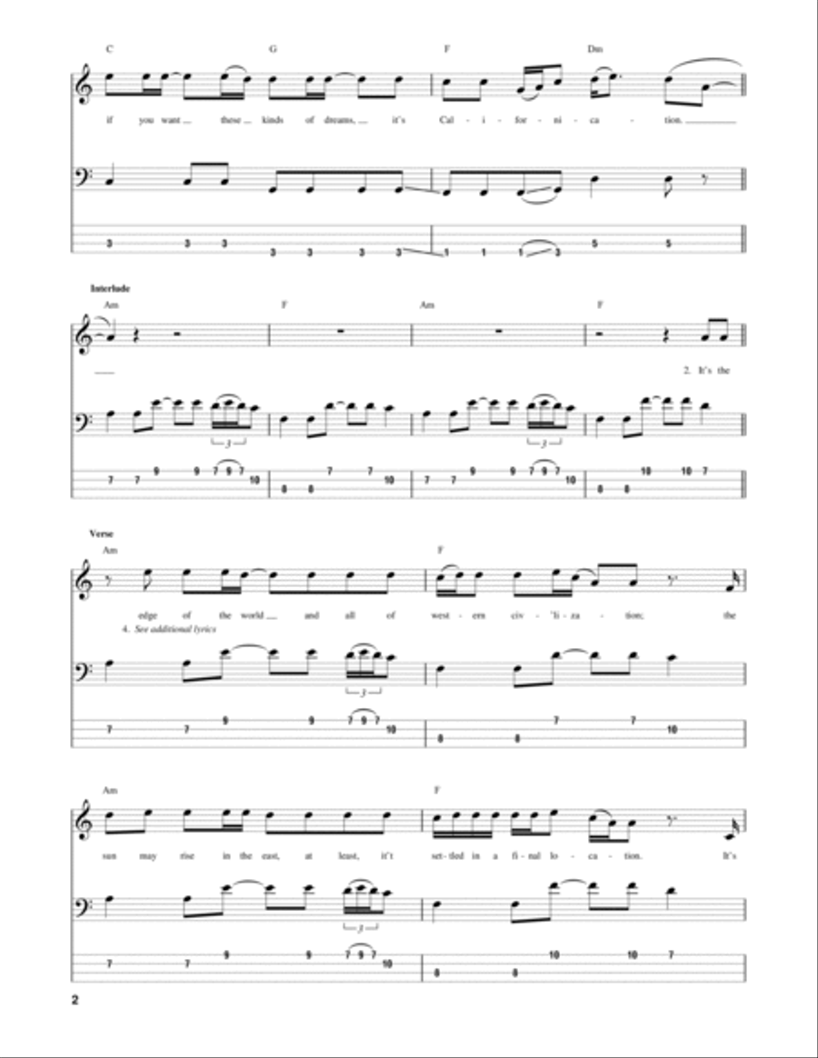 Californication Guitar Tablature scores gallery preview page 2