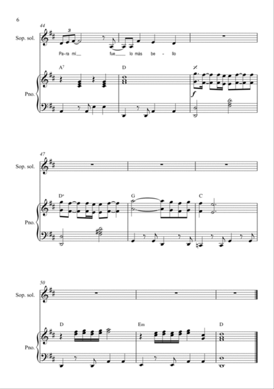 No Me Queda Mas Voice scores gallery preview page 6
