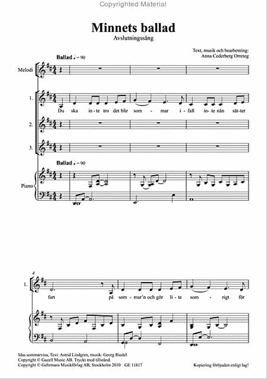 Minnets ballad Minnets ballad Voice scores gallery preview page 2