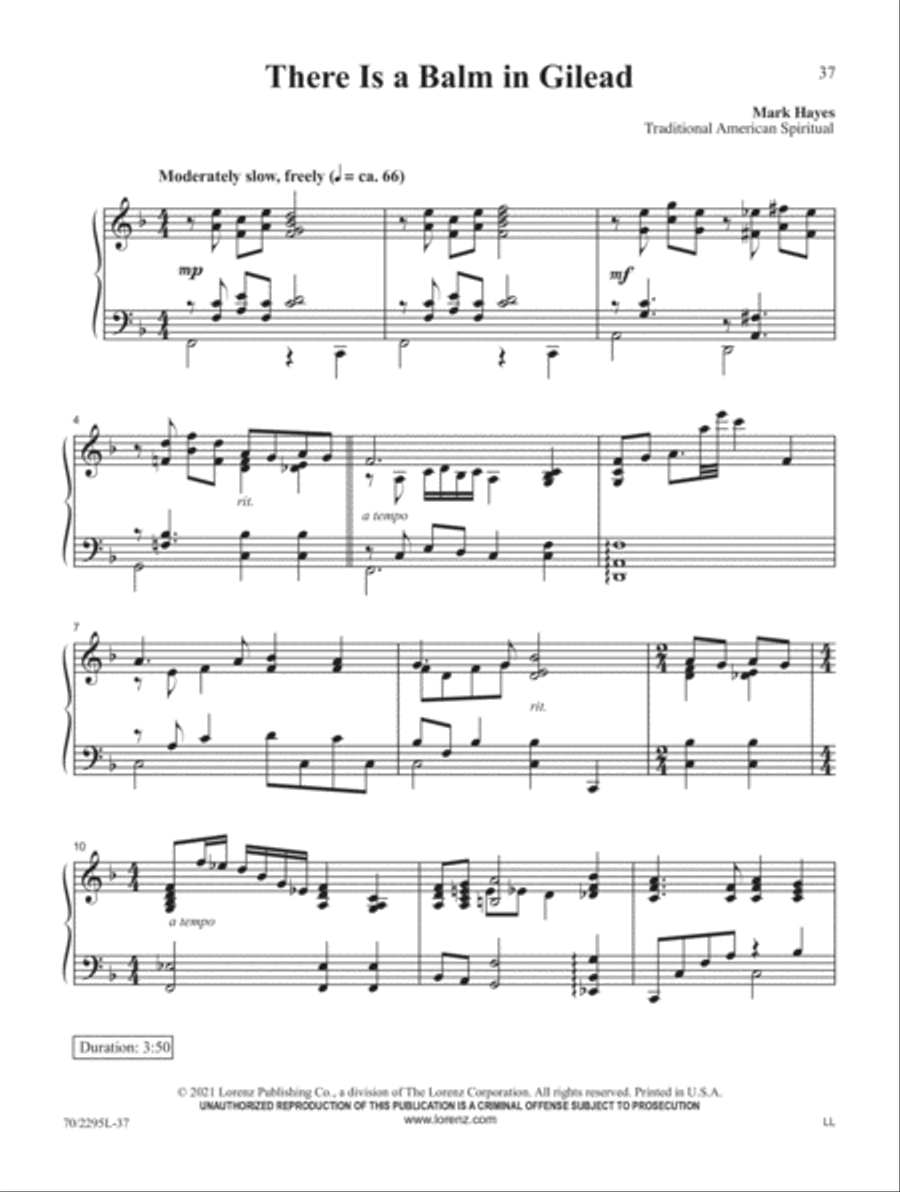 Mark Hayes: Spirituals for the Intermediate Pianist Piano Solo scores gallery preview page 15