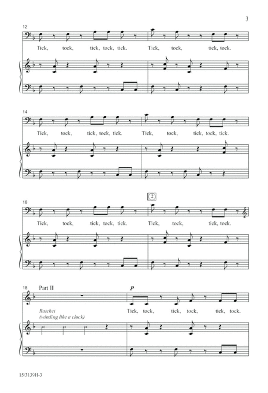 Just Like Clockwork! 3-Part scores gallery preview page 4