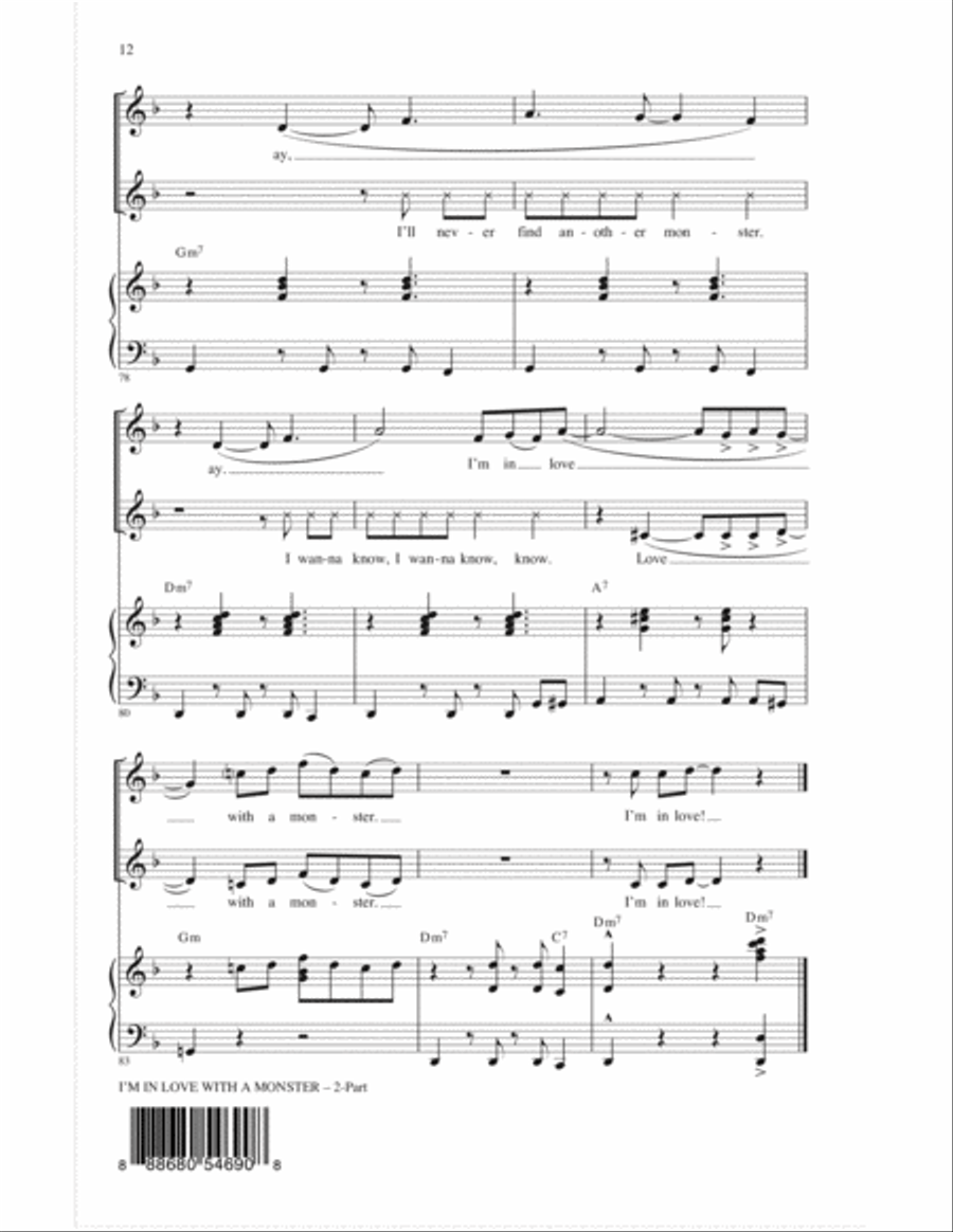 I'm In Love With A Monster 2-Part scores gallery preview page 11