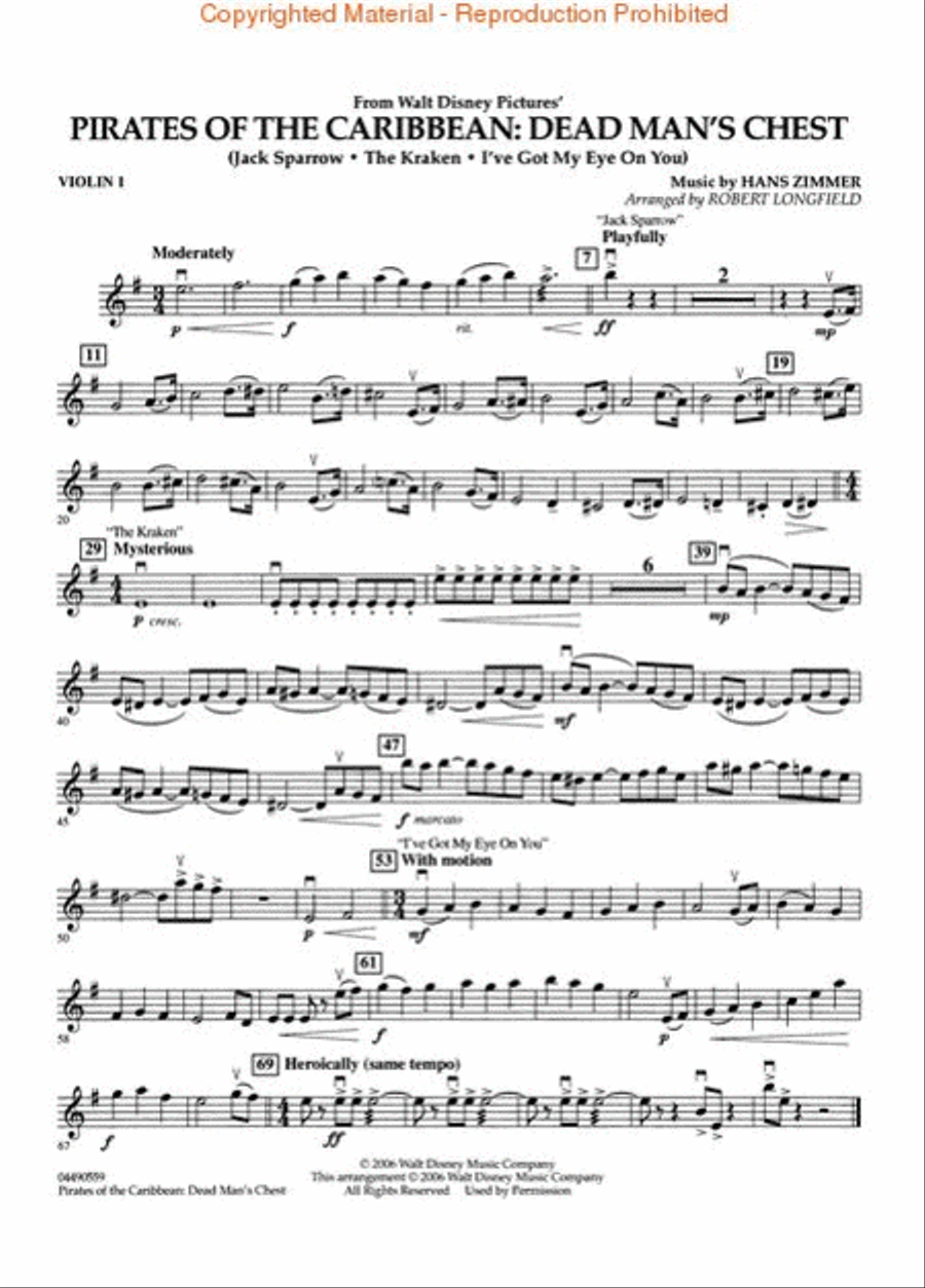 Pirates of the Caribbean – Dead Man's Chest String Orchestra scores gallery preview page 4