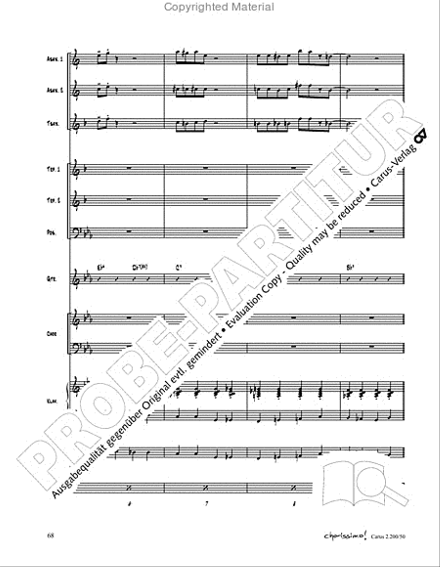 Chorissimo. Instrumentale Begleitarrangements für Small Bigband, Vol. 3 Chorissimo. Instrumentale Begleitarrangements für Small Bigband, Vol. 3 Big Band scores gallery preview page 66