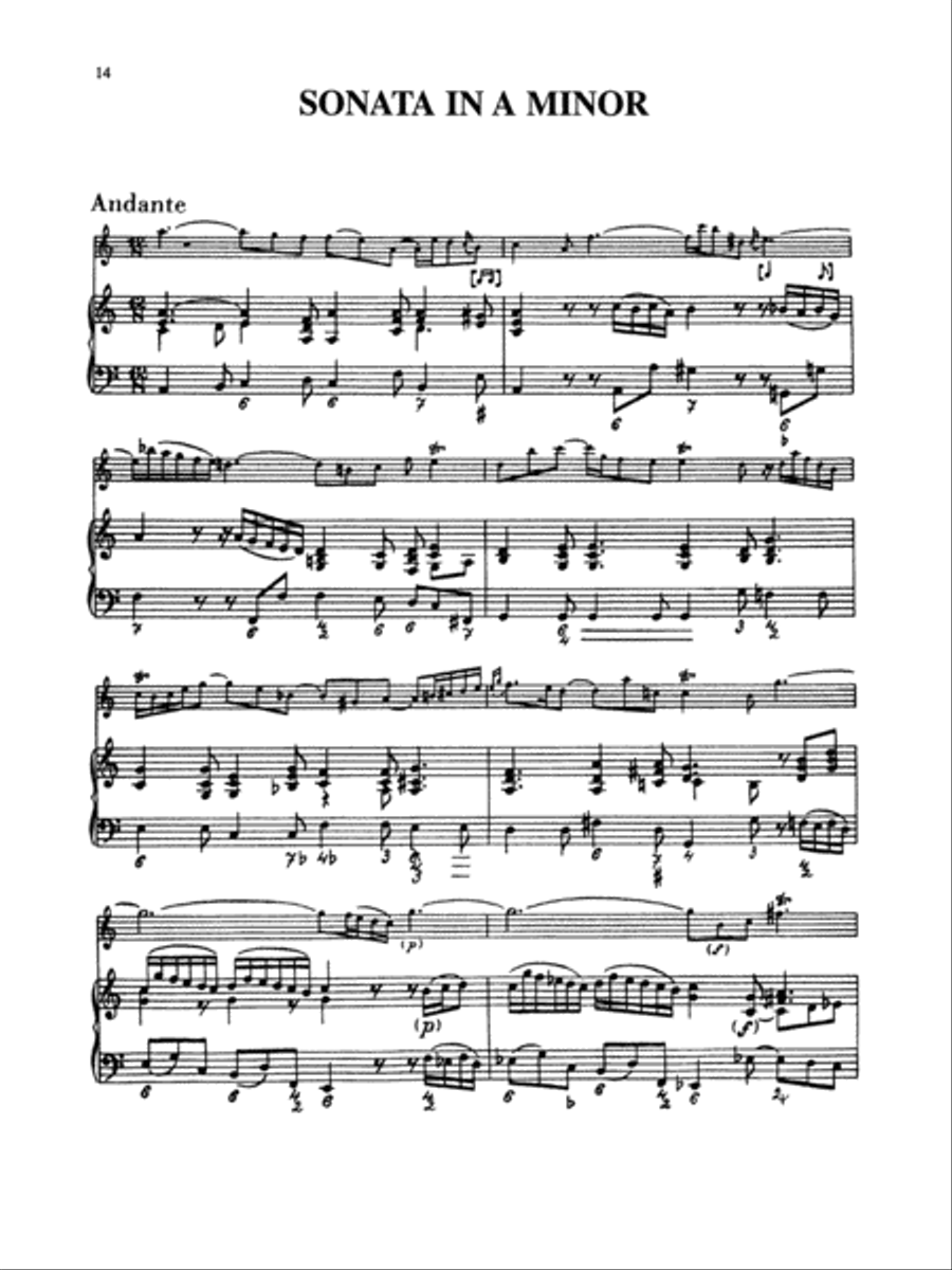 Bach: Four Sonatas Part scores gallery preview page 1