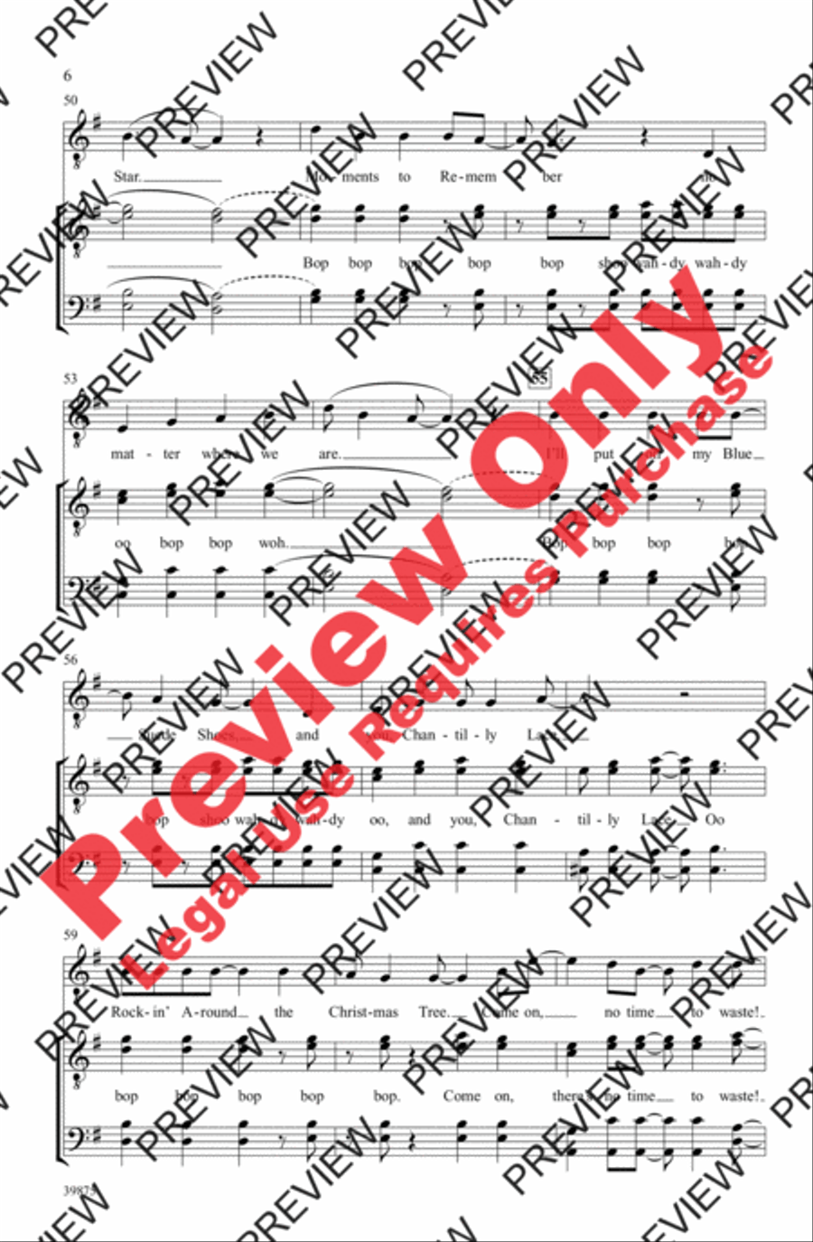 A Doo-Wop Christmas (With You) Men's Choir scores gallery preview page 6