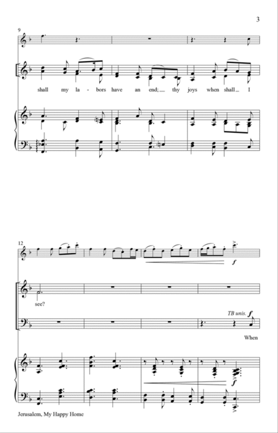Jerusalem, My Happy Home (Digital) 4-Part scores gallery preview page 3
