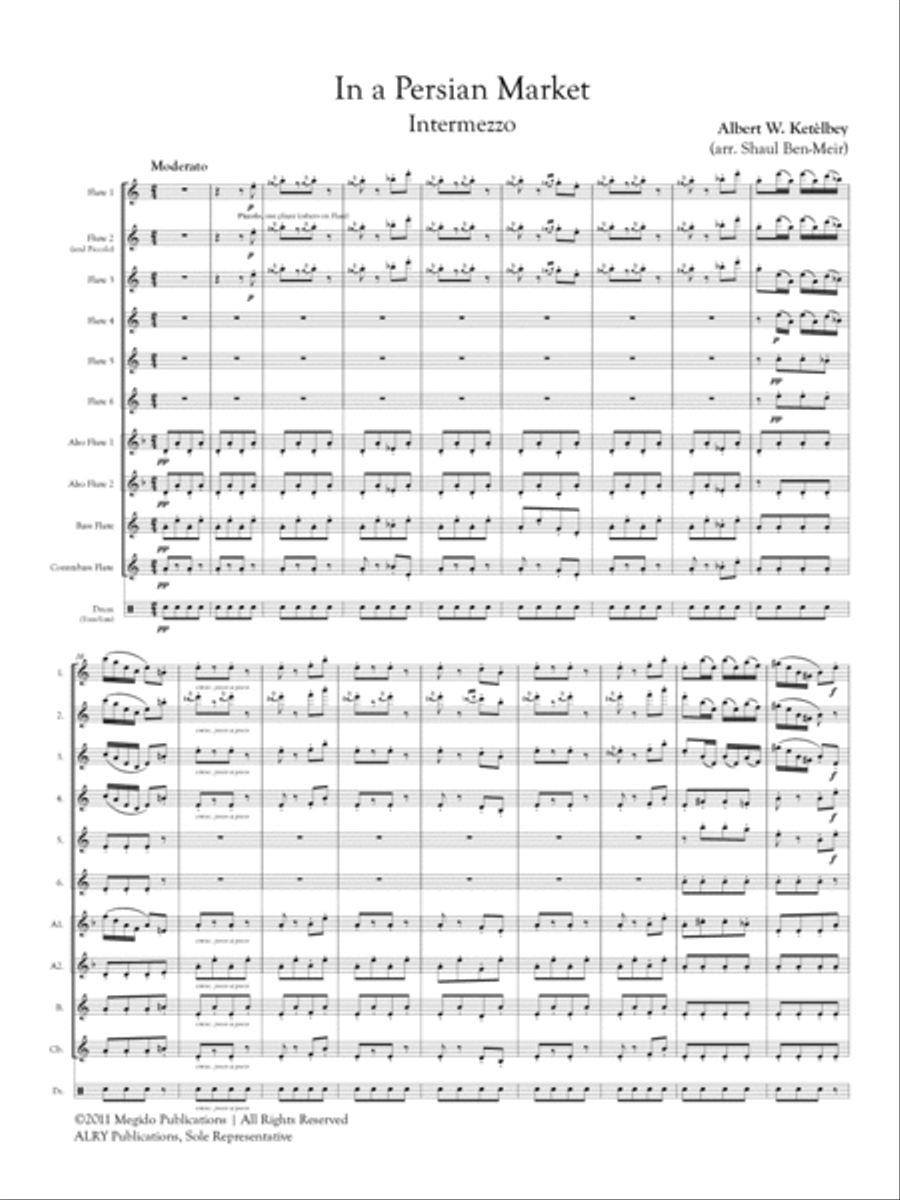 In a Persian Market for Flute Orchestra Flute Choir scores gallery preview page 4