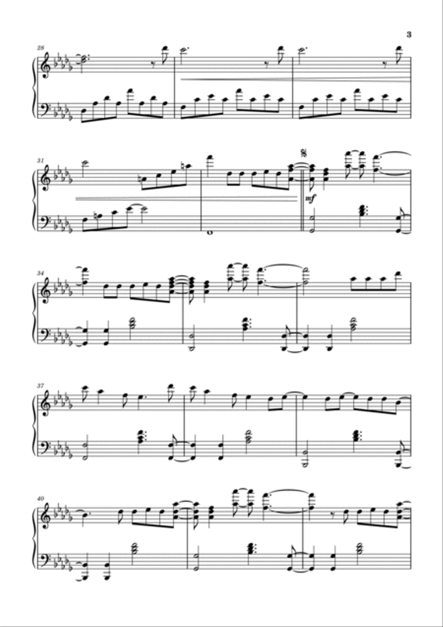 Butterfly Prologue Mix Piano Solo scores gallery preview page 4