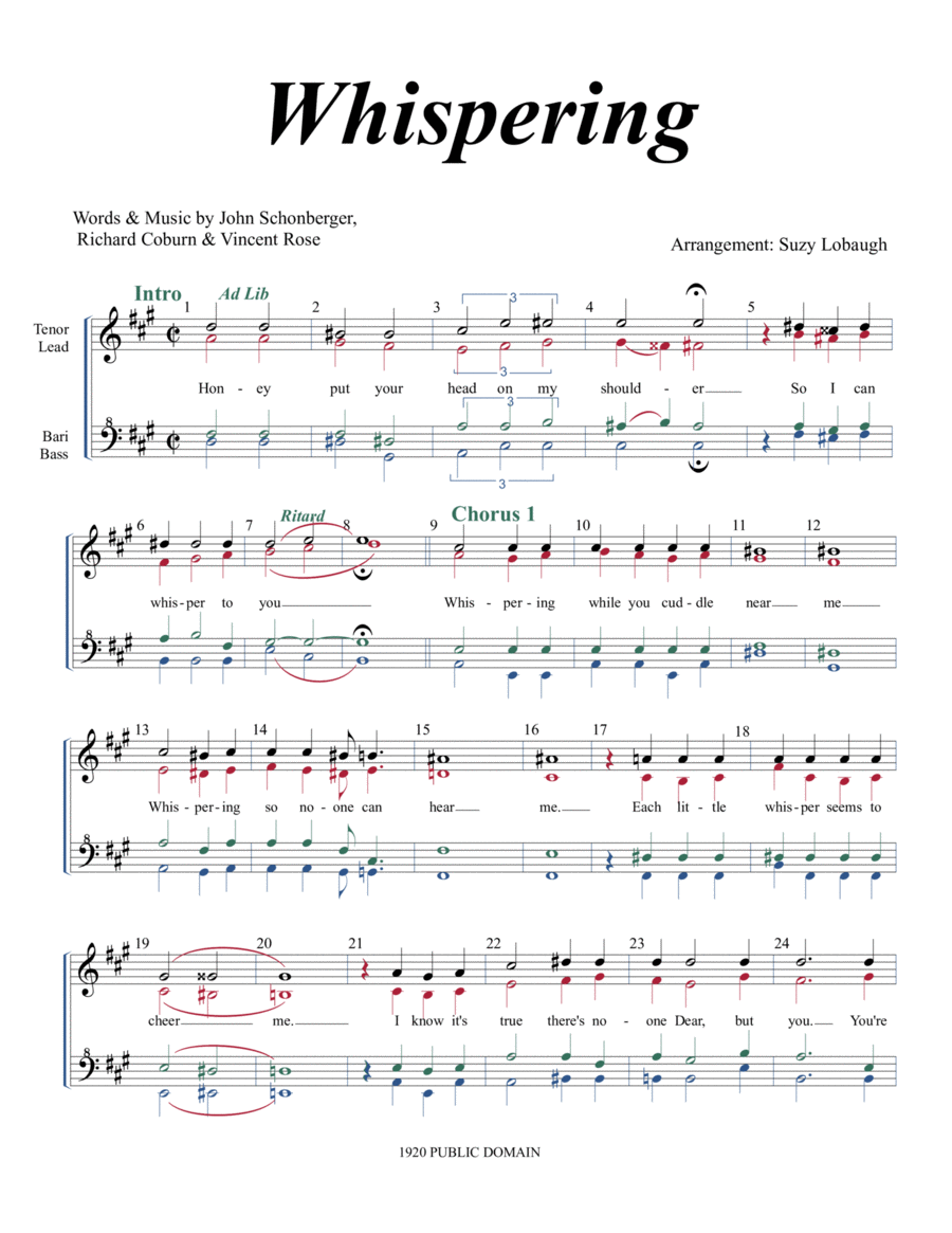 Whispering A Cappella scores gallery preview page 1