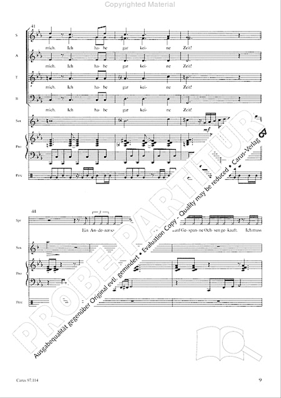 Kommt, es ist alles bereit 4-Part scores gallery preview page 10