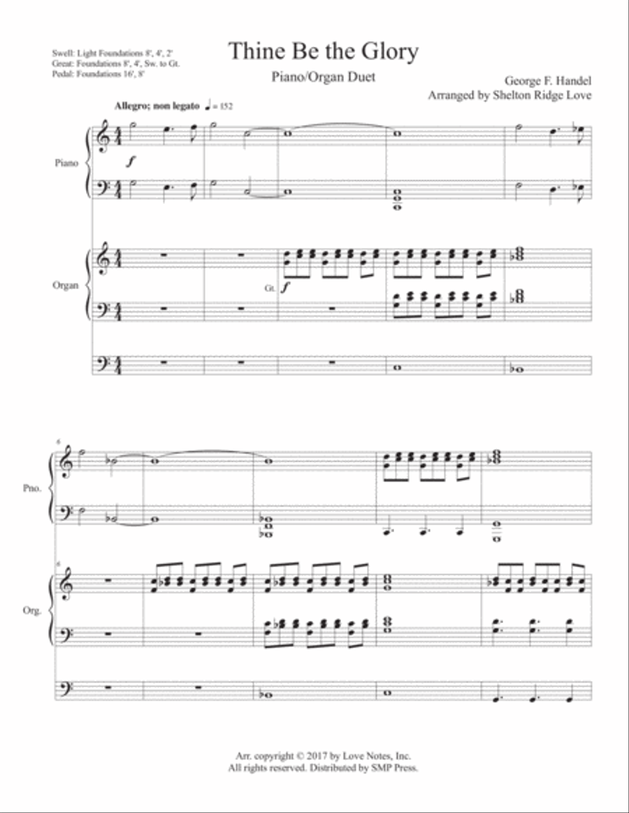 Thine Be the Glory Thine Be the Glory Piano scores gallery preview page 2