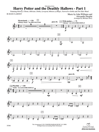Harry Potter and the Deathly Hallows, Part 1, Selections from: B-flat Bass Clarinet
