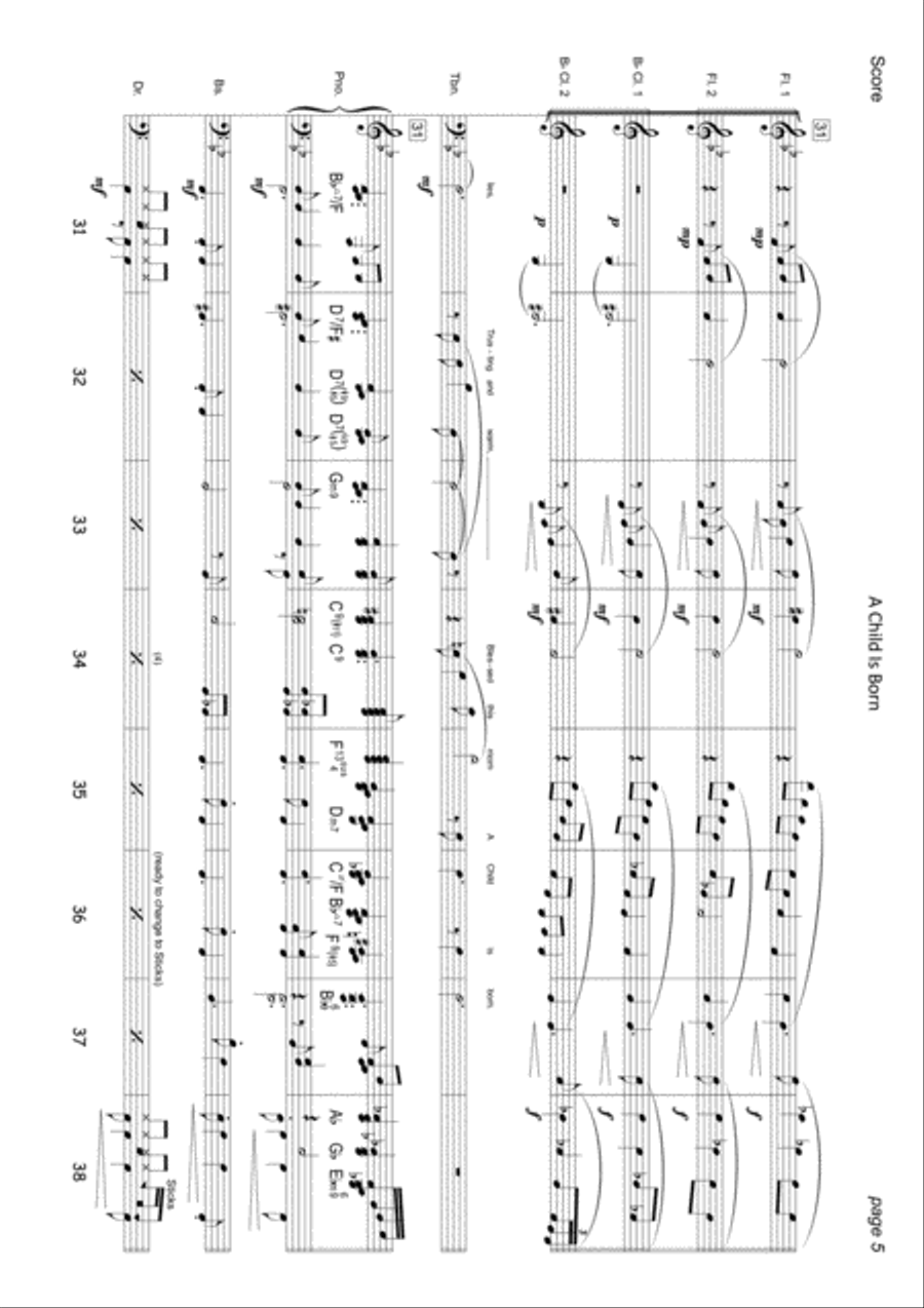 A Child Is Born Small Ensemble scores gallery preview page 6