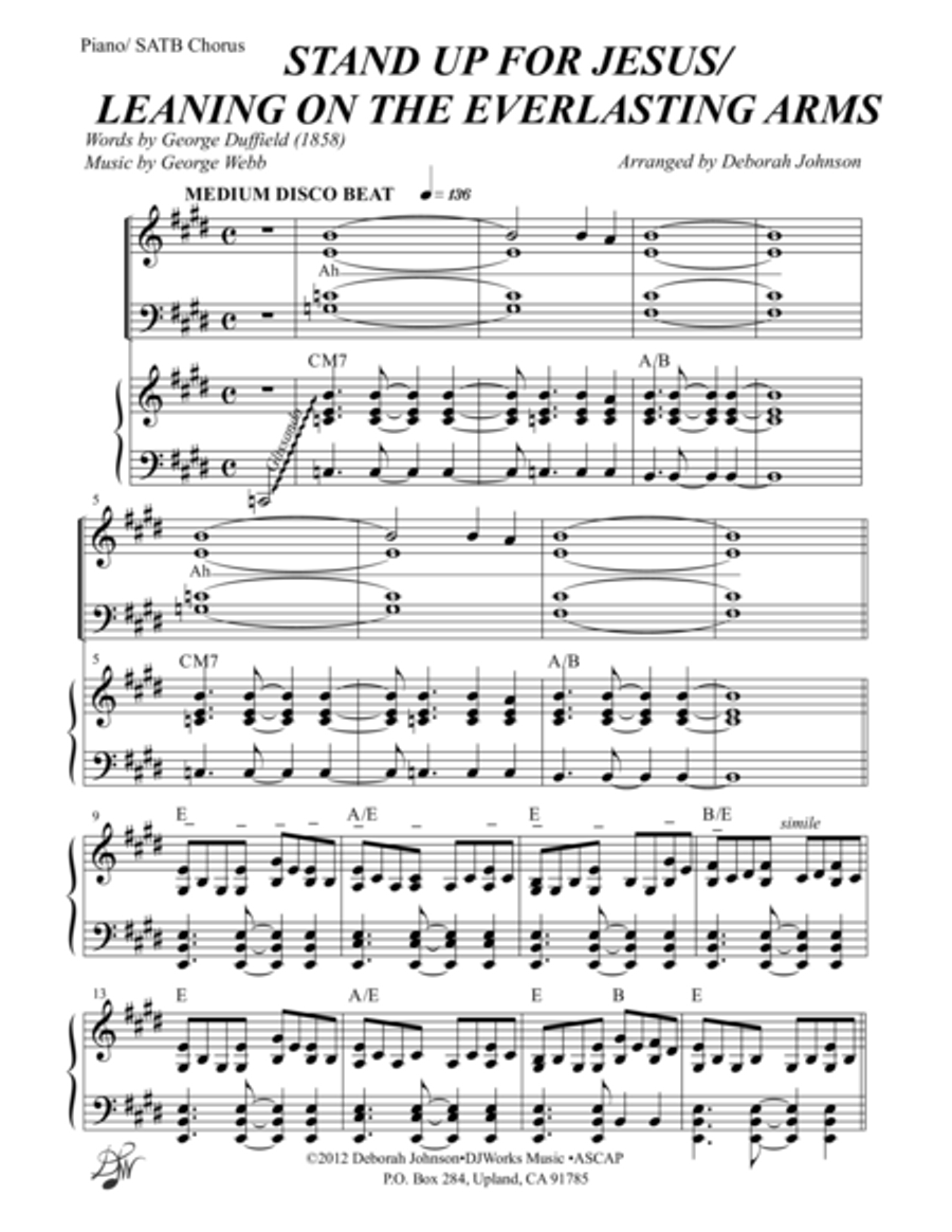 Stand up for Jesus/ Leaning on the Everlasting Arms Small Ensemble scores gallery preview page 1