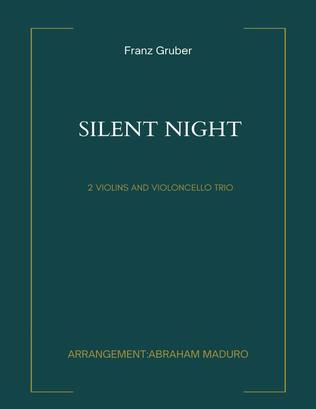 Silent Night Two Violins and Cello Trio