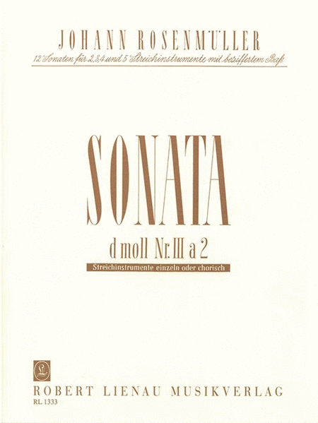 String sonata 3 D minor a 2