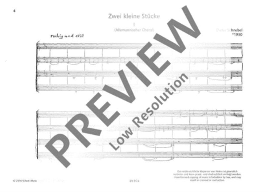 Zwei kleine Stücke Score scores gallery preview page 5