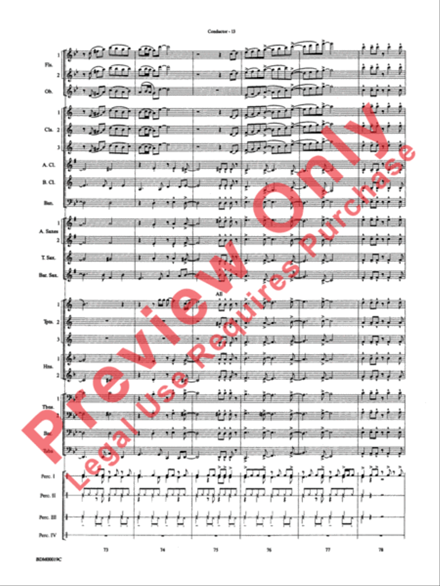 Carnaval de Brasil Concert Band scores gallery preview page 15