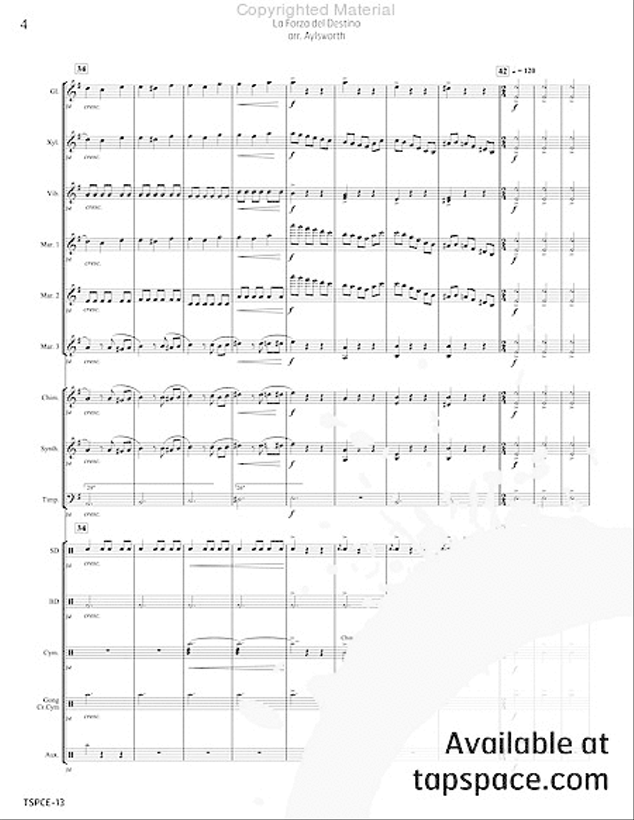 La Forza del Destino La Forza del Destino Percussion Ensemble scores gallery preview page 7