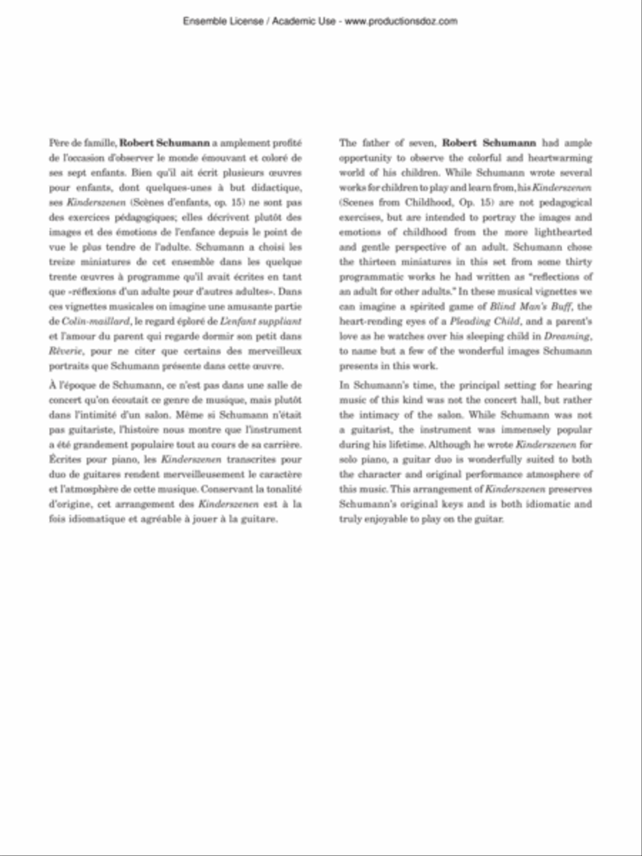 Kinderszenen, Opus 15 Classical Guitar scores gallery preview page 2