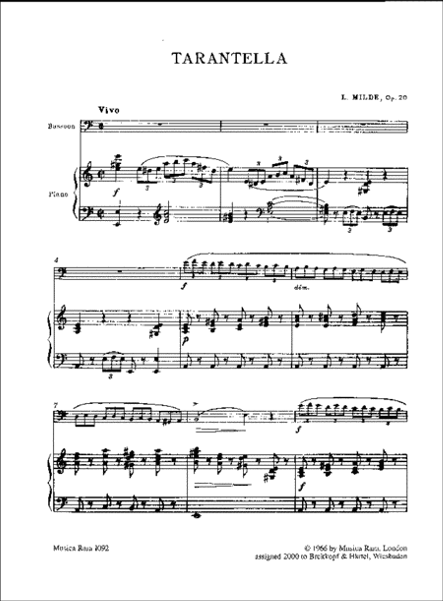 Tarantella Op. 20 Tarantella Op. 20 Bassoon Solo scores gallery preview page 2