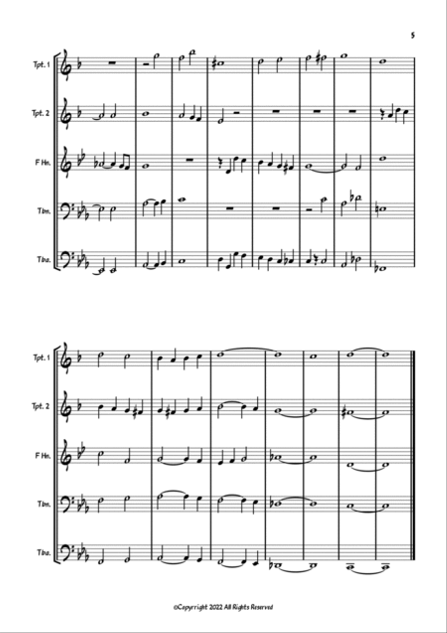 Messiah 2.25 (And With His Stripes We Are Healed) Brass Ensemble scores gallery preview page 5