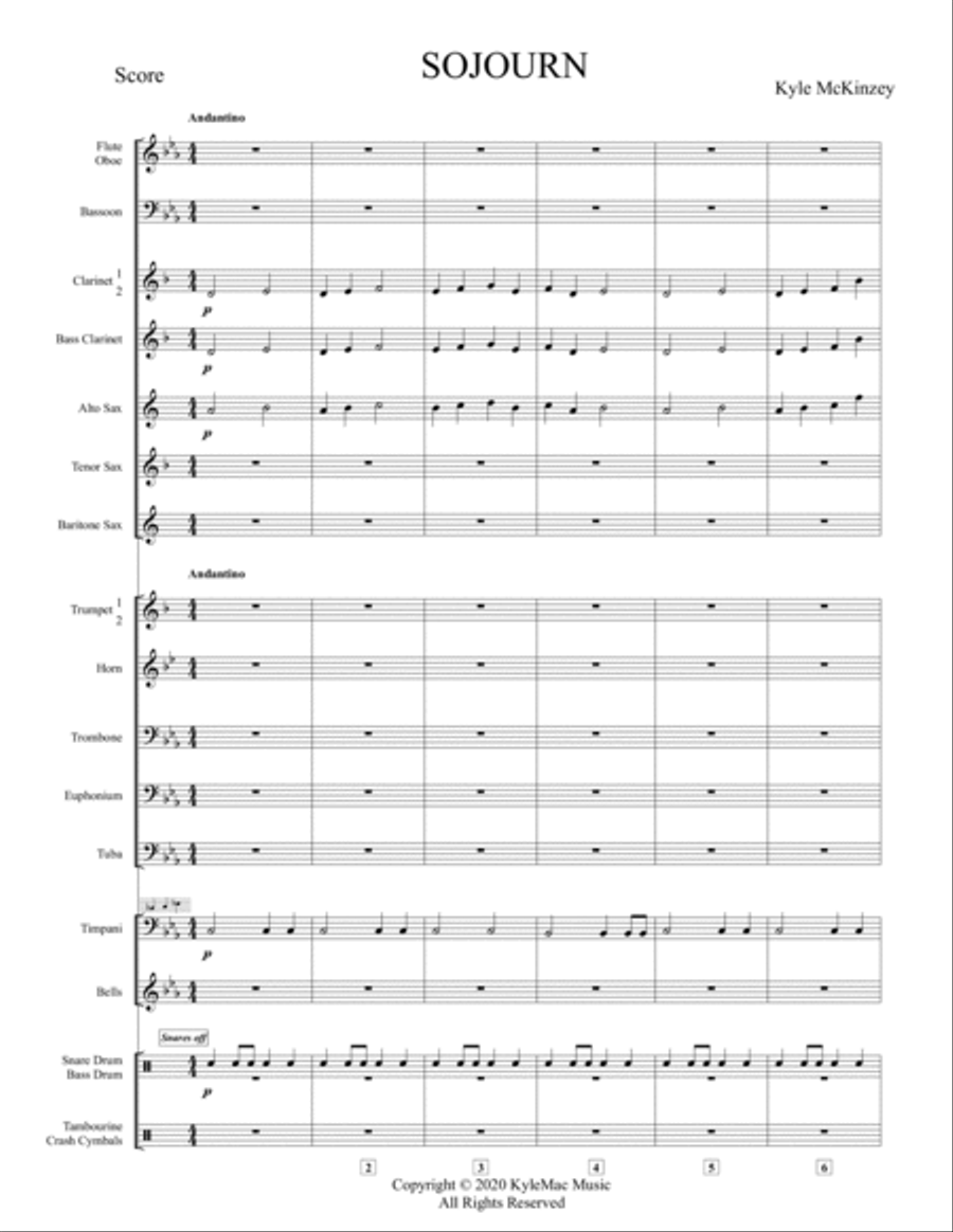 Sojourn - S.R. Level 2 Concert Band scores gallery preview page 2