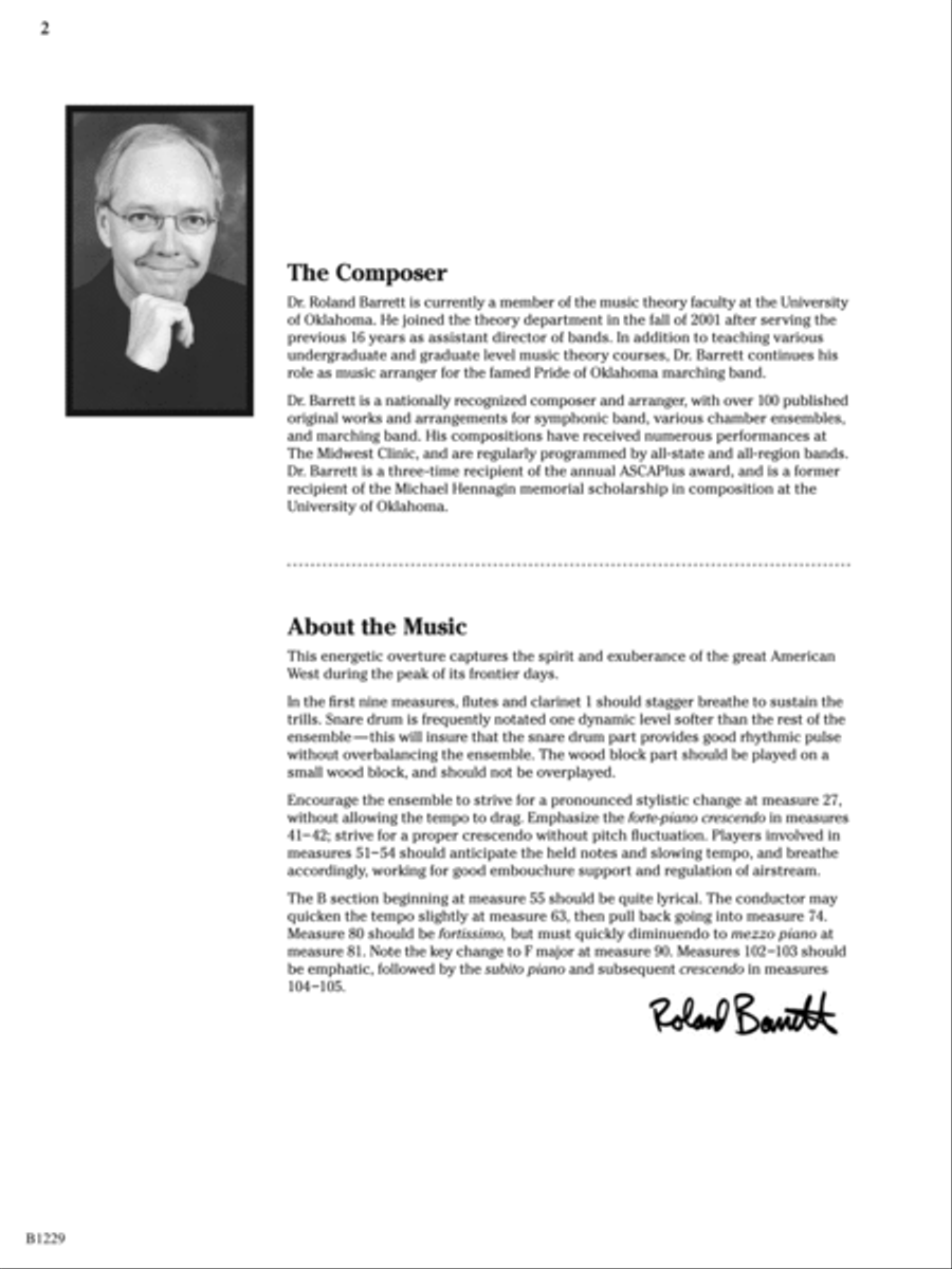 Cheyenne: Score Concert Band scores gallery preview page 2