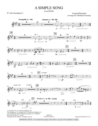 A Simple Song (from Mass) - Eb Alto Saxophone 2