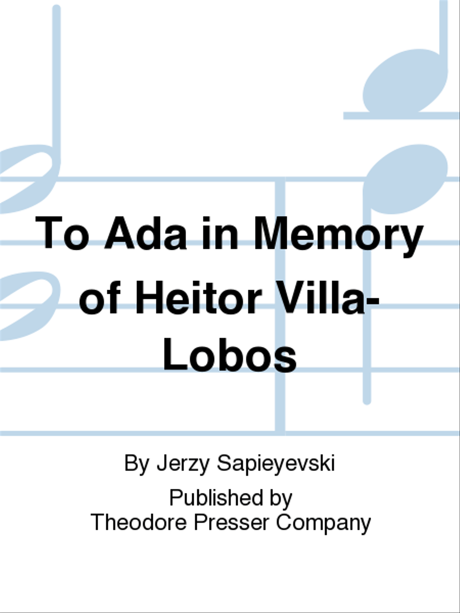 Toada In Memory Of Heitor Villa-Lobos Chamber Music scores gallery preview page 1