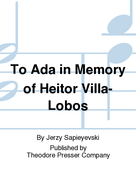 Toada In Memory Of Heitor Villa-Lobos