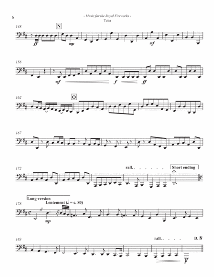 Music for the Royal Fireworks - Tuba Brass Quintet scores gallery preview page 4