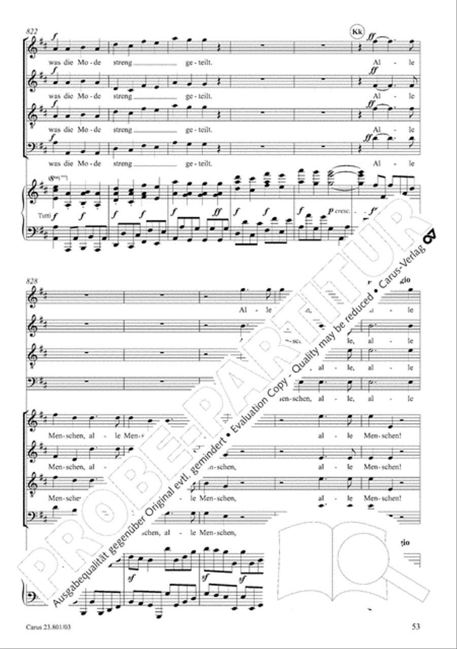 Symphony No. 9, Op. 125 - Finale (Choral Symphony) 4-Part scores gallery preview page 54