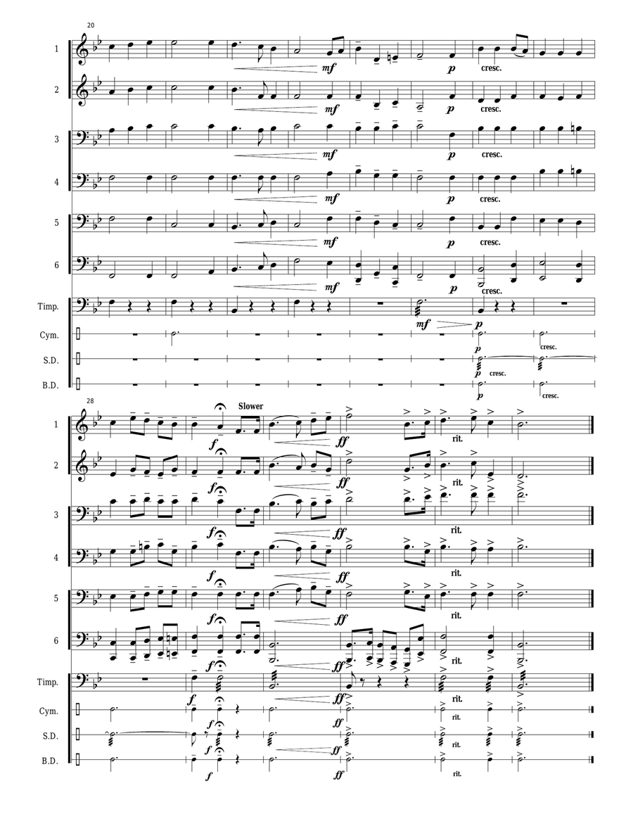 USA National Anthem: The Star-Spangled Banner Large Ensemble scores gallery preview page 6