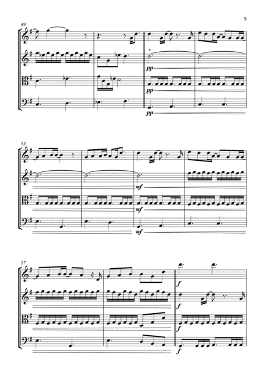 You And Me You And Me String Quartet scores gallery preview page 5