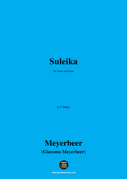 Meyerbeer-Suleika,in A Major