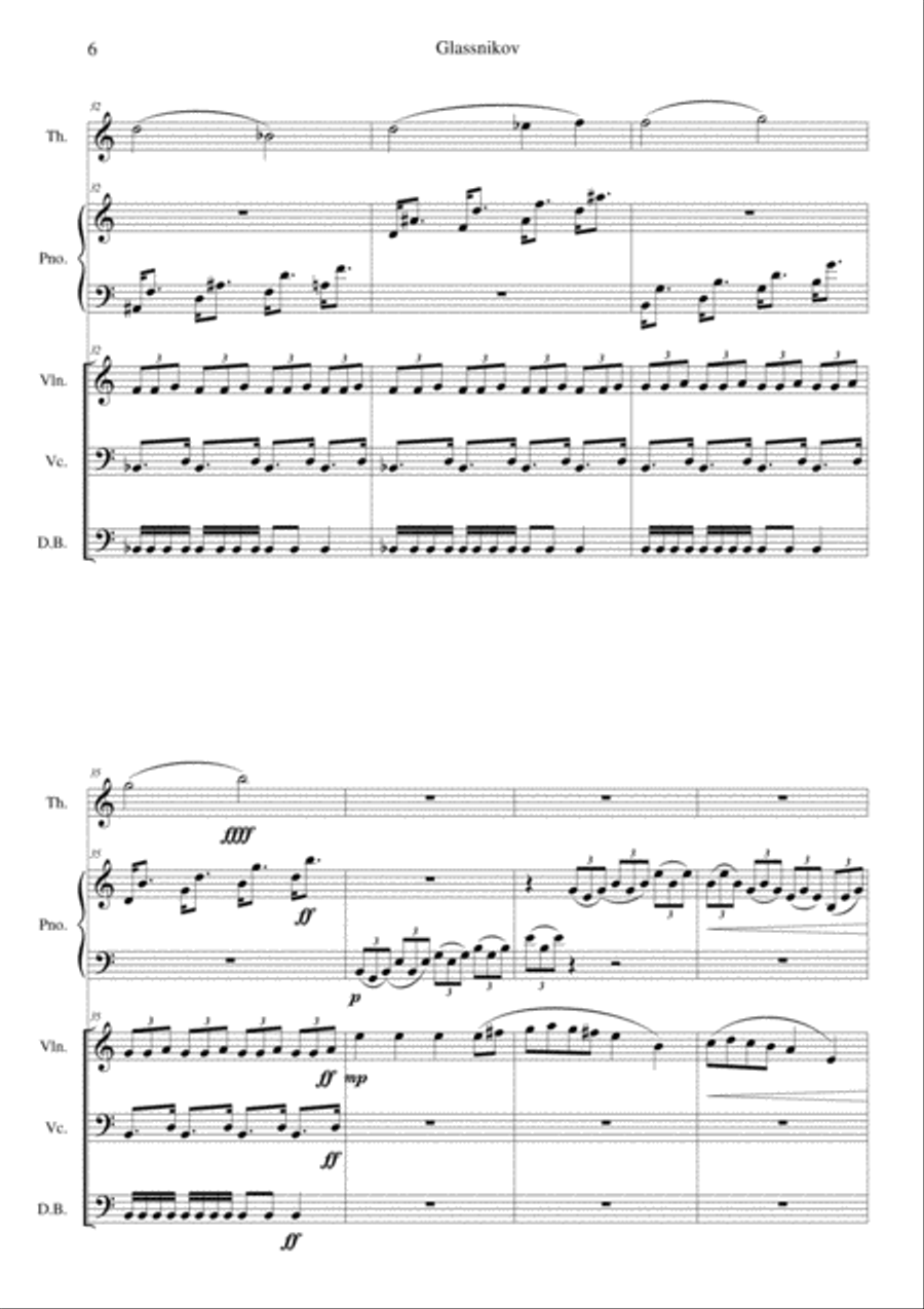 Glassnikov Small Ensemble scores gallery preview page 6